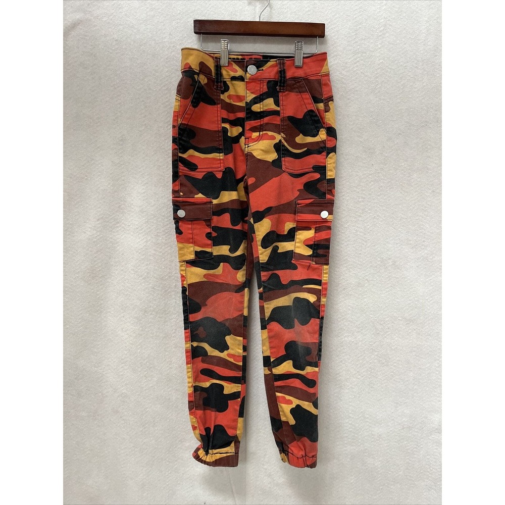 VIP Jeans Destruction Camo Jogger Size 5 27 Women's Pants W Belt Street Wear